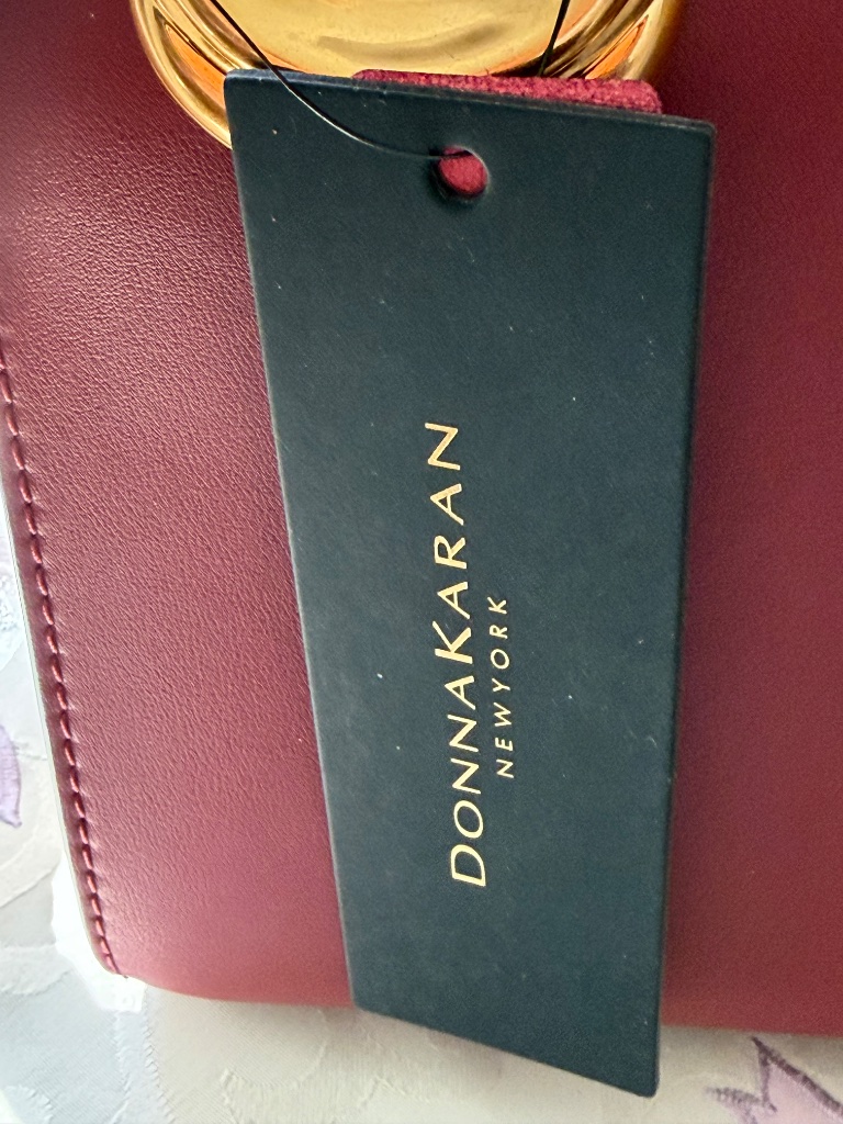 Nwt Donna Karan New York Hellett Leather Mini In Claret — image 6 of 8